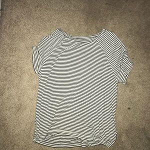 floral and striped shirt